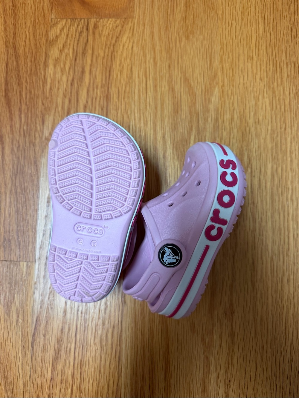 KIDS classic baby pink crocs clog almost perfect condition